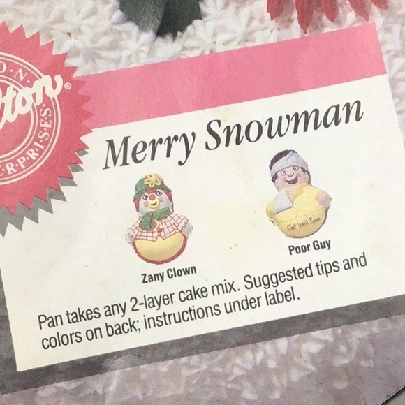 VINTAGE Wilton Merry Snowman cake pan 2105-803 - Picture 3 of 9